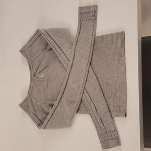 Hollister Long Sleeve Grey Tight fitting shirt Size XS